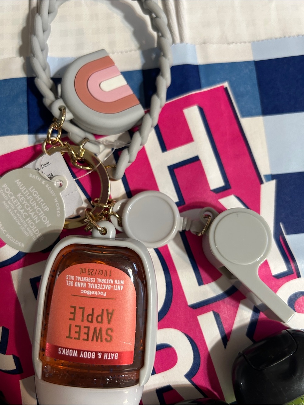 Bath & Body Works Gray and Black Keychain Holder & Sani - Picture 3 of 5